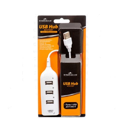 KINGMAN USB HUB W/4 PORT 1CT