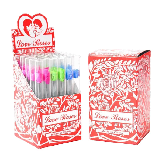 LOVE ROSE GLASS 36CT 1 BOX