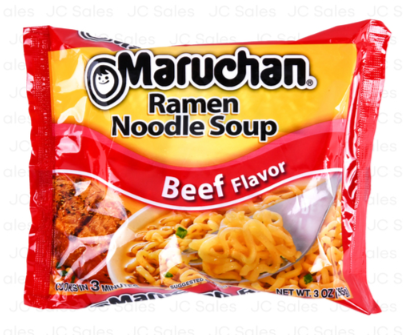 SOUP MARUCHAN BAGS BEEF 3OZ 24PK