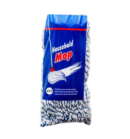 MOP HEAD #32 W/BLUE STRIPE STRINGS
