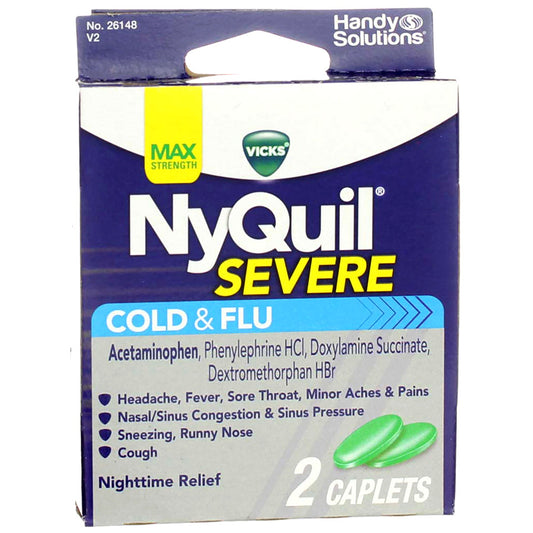 MEDICINE NYQUIL COLD & FLU 2 CT SEVERE BLISTER PACK 1CT