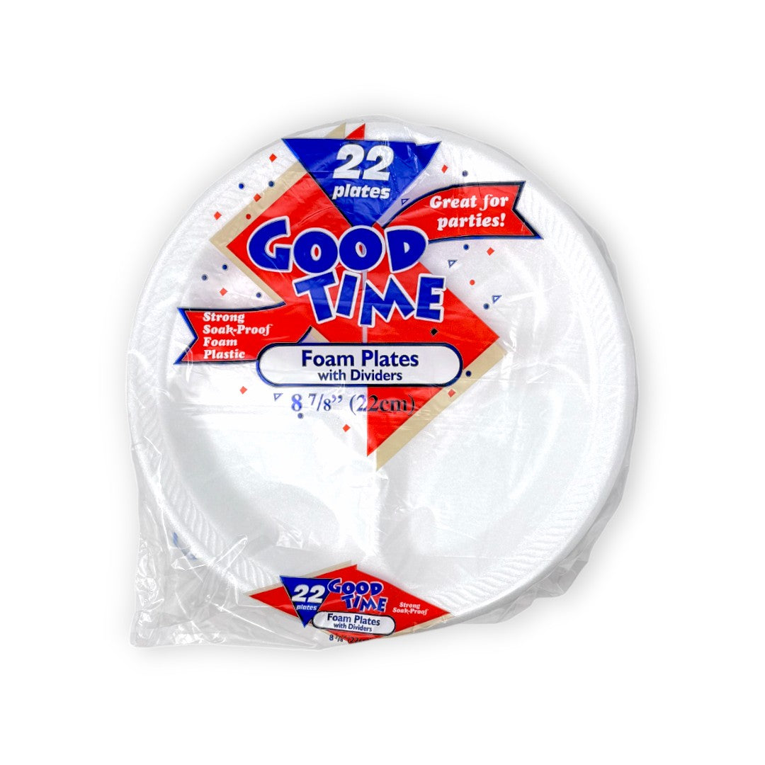 PLATE FOAM GOOD TIME COMP 8 7/8" 22PK 1CT