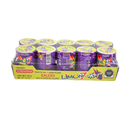 LIMON 7 SALERO SALT&LEMON HOT POWDER 4.2 OZ 10PK