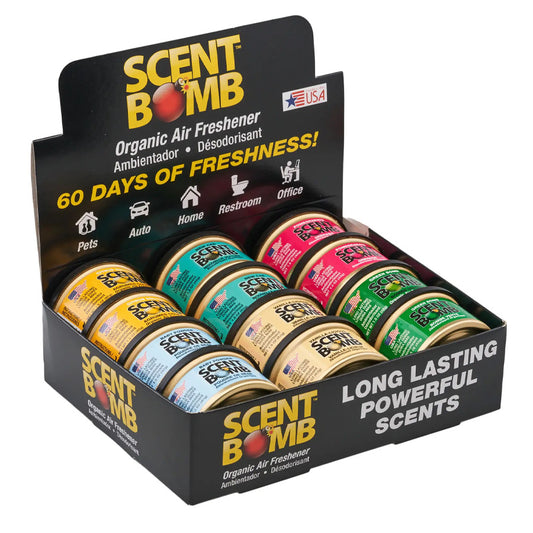 SCENT BOMB CAN AIR FRESHENERS 12PK 1CT