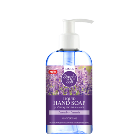SOAP SIMPLY SOFT HAND WASH LAVENDER 16.9OZ
