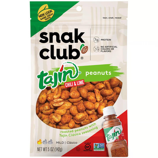SNAK CLUB PEANUTS CHILI & LIME TAJIN 5OZ 1CT