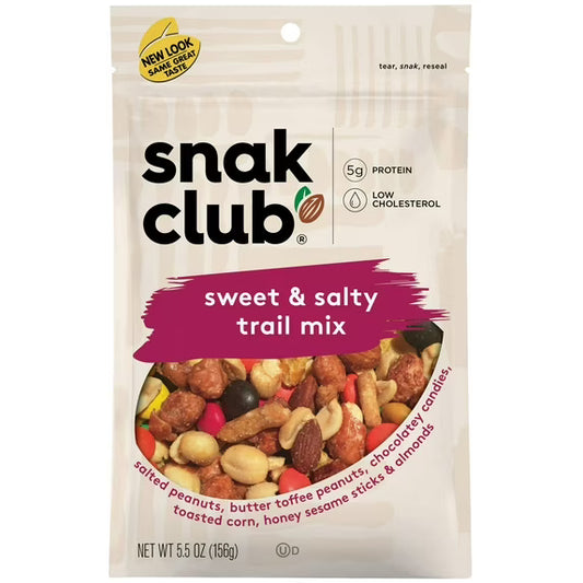 SNAK CLUB SWEET & SALTY TRAIL MIX 5.5OZ 1CT
