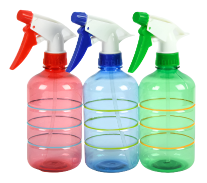 EMPTY SPRAY BOTTLE 430ML W/ 3 ASST CLR 1CT