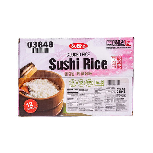 BOWL SUKINA COOKED SUSHI RICE 7.4OZ 12PK 1CT
