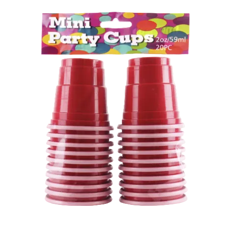 CUP MINI PARTY SHOT CUPS 20PK 1CT