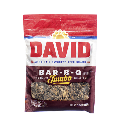 DAVID SUNFLOWER SEEDS 5.25 OZ BBQ 1CT