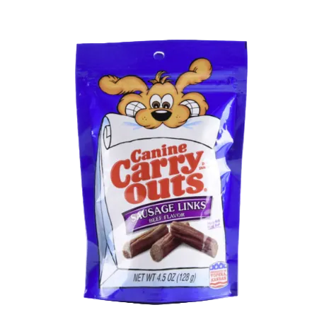 DOG TREAT CANINE CARRY OUTS SAUSAGE LINKS 4.5 OZ 1CT
