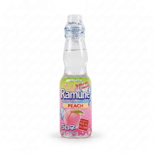 RAMUNE SANGARIA PEACH DRINK 6.76 OZ 18PK