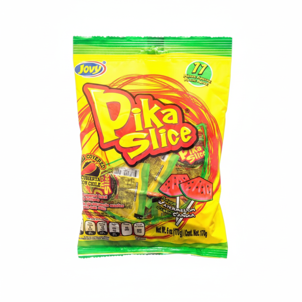 CANDY JOVY PIKA SLICE LOLLIPOPS SANDIA 6 OZ 1CT
