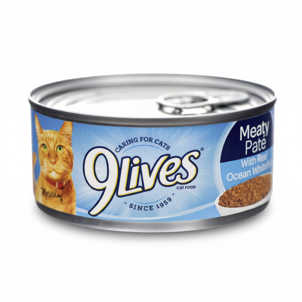 CAT FOOD 9 LIVES CAT FOOD OCEAN WHITEFISH DINNER 5.5 OZ 1CT