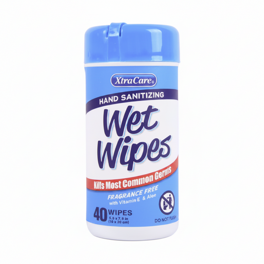 XTRACARE HAND SANITIZING WIPES FRAGRANCE FREE 40PK 1CT