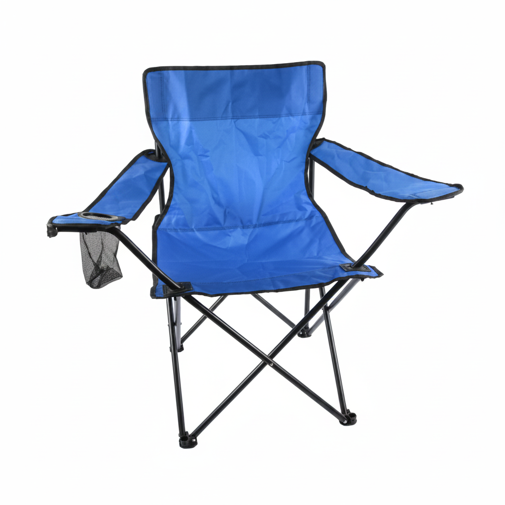 FOLDING OUTDOOR/INDOOR CHAIR BLUE W/ CASE