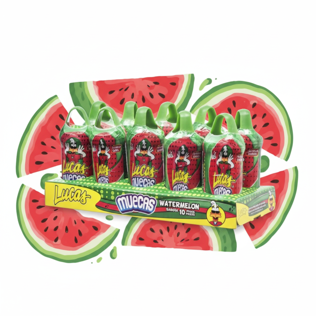 CANDY LUCAS MUECAS WATERMELON SANDIA DARK GREEN 10PK