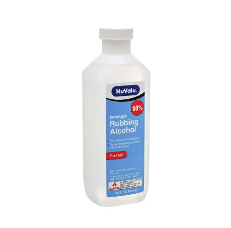 RUBBING ALCOHOL NUVALUE 50% CLEAR 12OZ 1CT