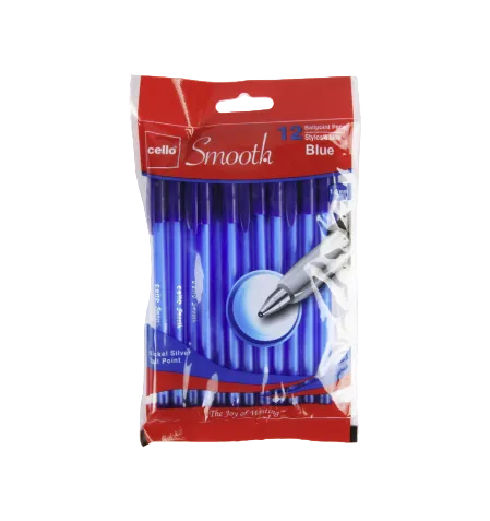 CELLO SMOOTH FASHION BALL PEN 12CT BLUE 12CT
