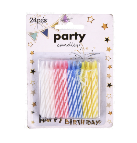 BIRTHDAY CANDLES ASST COLOR SET 1CT