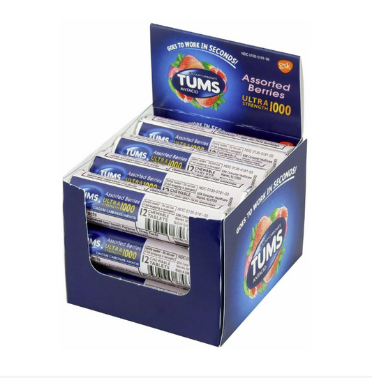 TUMS ANTACID 1000 ULTRA ASSORTED BERRIES 1CT