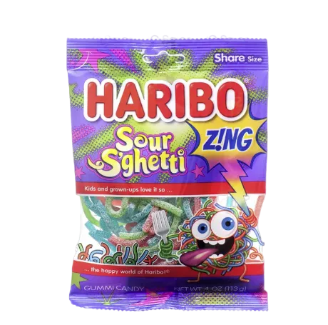 HARIBO GUMMY SOUR S'GHETTI 4 OZ 1CT