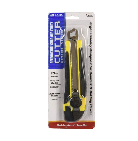 BAZIC KNIFE CUTTER RETRACTABLE 1CT