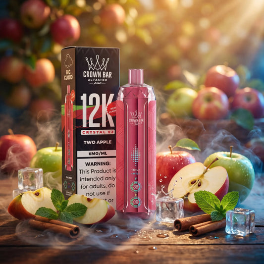 VAPE CROWN BAR AL FAKHER 12K 5PK  TWO APPLE