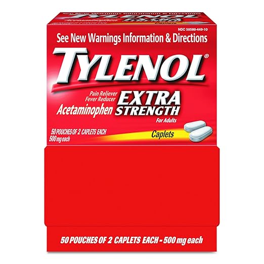 TYLENOL EXTRA STRENGTH CAPLET 50CT