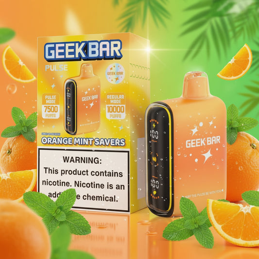 VAPE GEEK BAR PULSE  ORANGE MINT SAVERS 5PK