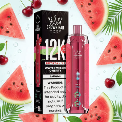 VAPE CROWN BAR VAPE AL FAKHER 12K 5PK  WATERMELON CHERRY