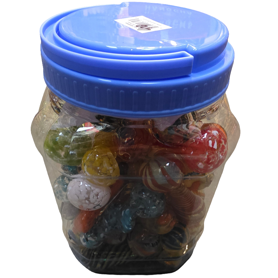 GLASS PIPES 4in 40CT JAR DESIGN