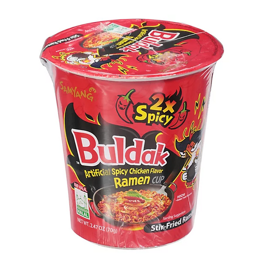 SOUP BULDAK CUPS 2X SPICY CHICKEN 6PK 2.46OZ 1CT