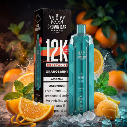 VAPE CROWN BAR VAPE AL FAKHER 12K 5PK  ORANGE MINT