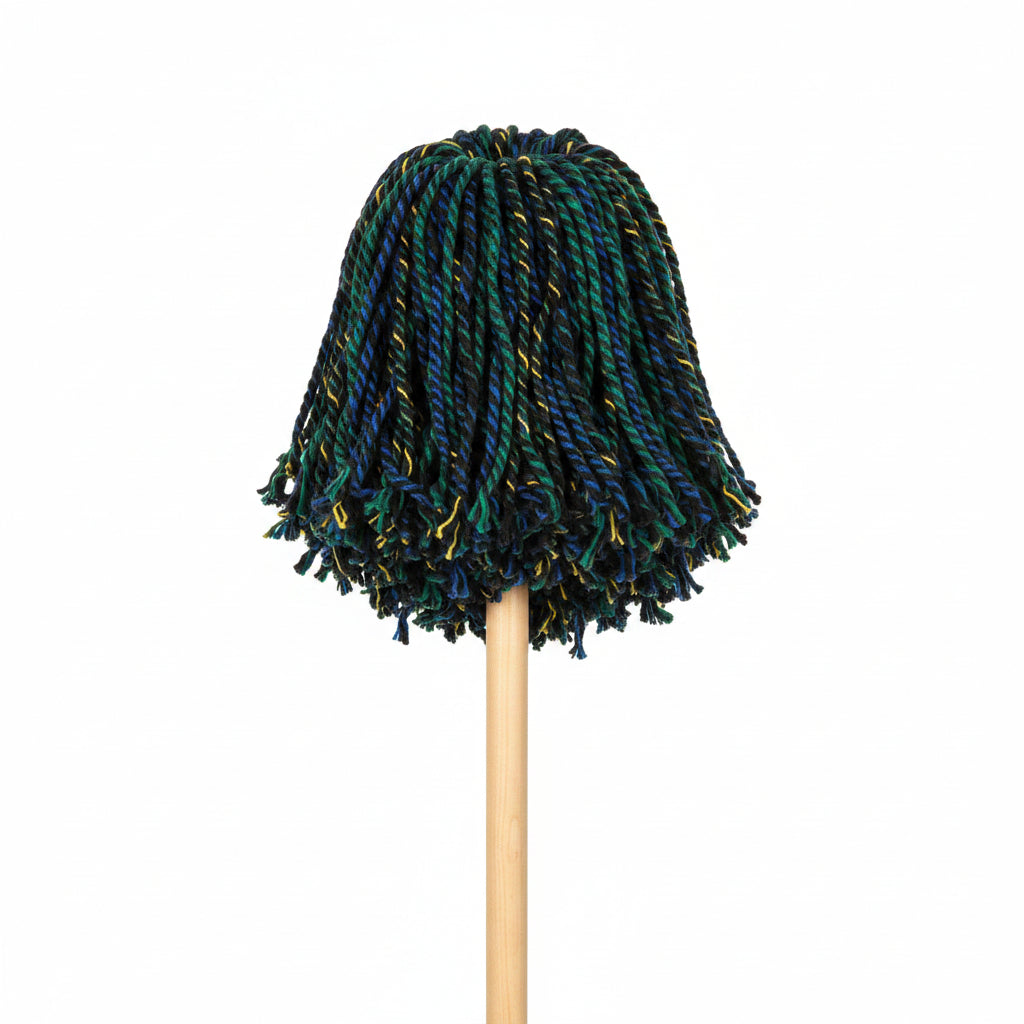 COTTON MOP #24 ASST STRING MULTICOLOR WOOD HANDLE 1CT