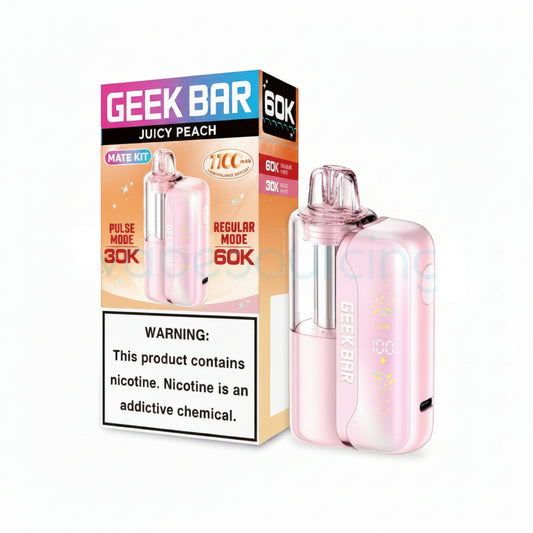 VAPE GEEK BAR MATE KIT 60K JUICY PEACH 5PK