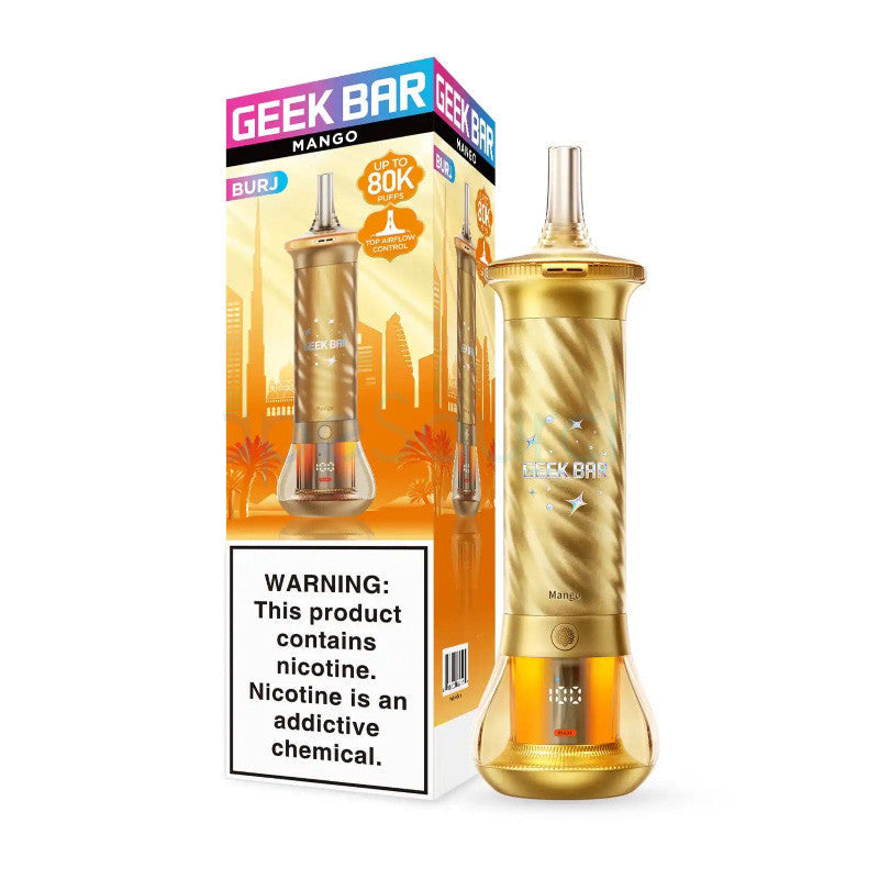 VAPE BURJ GEEK BAR MANGO 80K HOOKAH 5PK