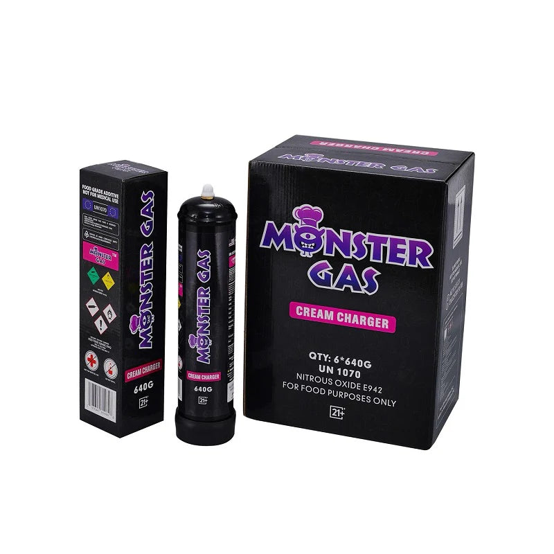GAS - MONSTER GAS 640G FOOD PREPARATION CREAM CHARGER 6PK