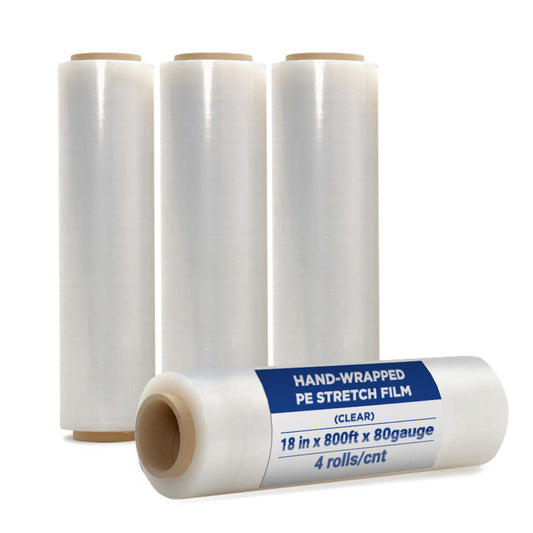 SHRINK WRAP 18 IN X 1000FT 80 GUAGE CLEAR 4PK 1 BOX
