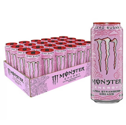MONSTER ENERGY STRAWBERRY DREAM PINK 16OZ 24PK 1CT