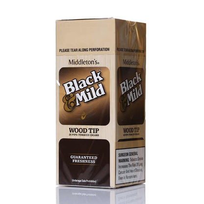 BLACK & MILD WOOD - PLASTIC TIPS SINGLE PACKS 25CT