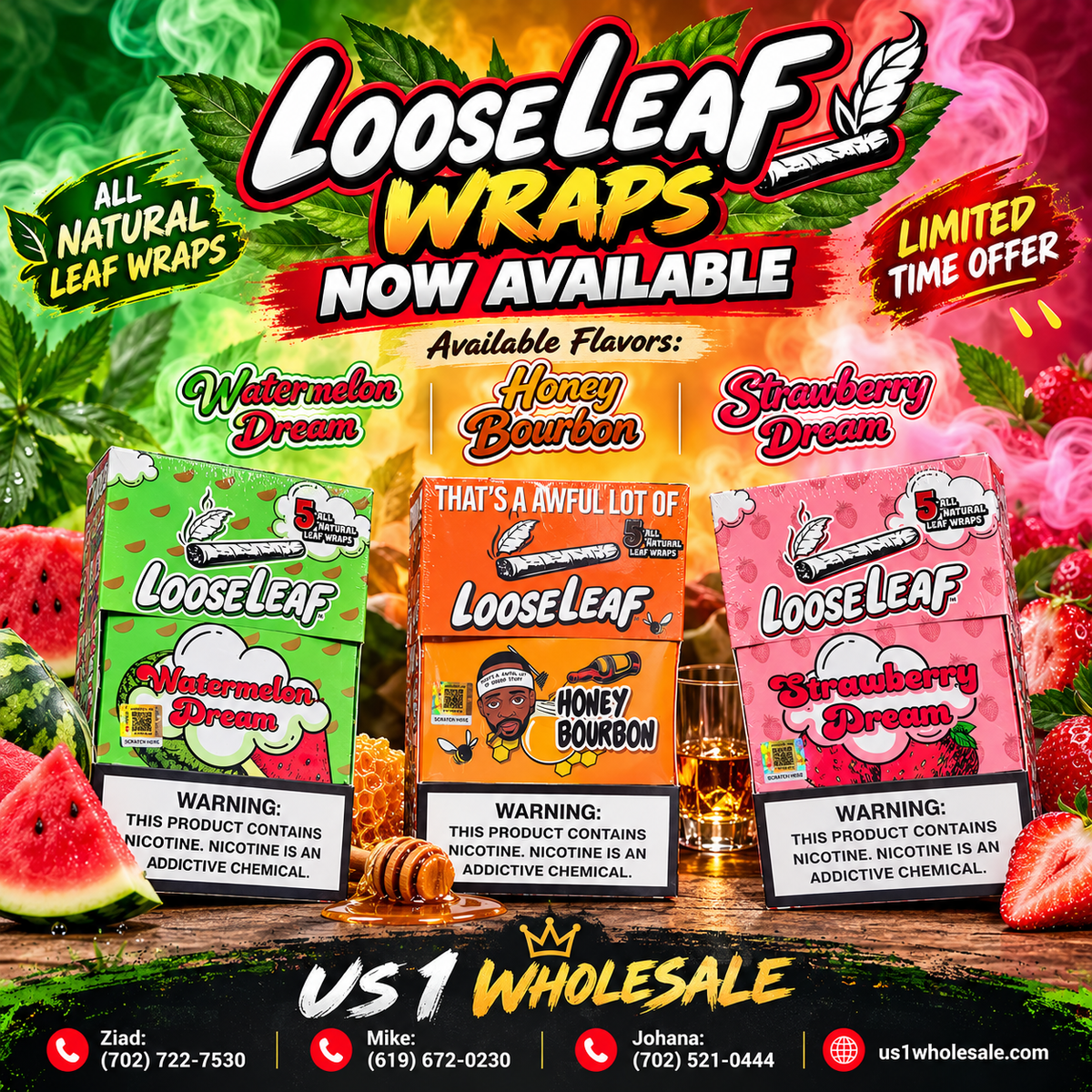 LOOSELEAF NATURAL LEAF WRAPS 8/5PK