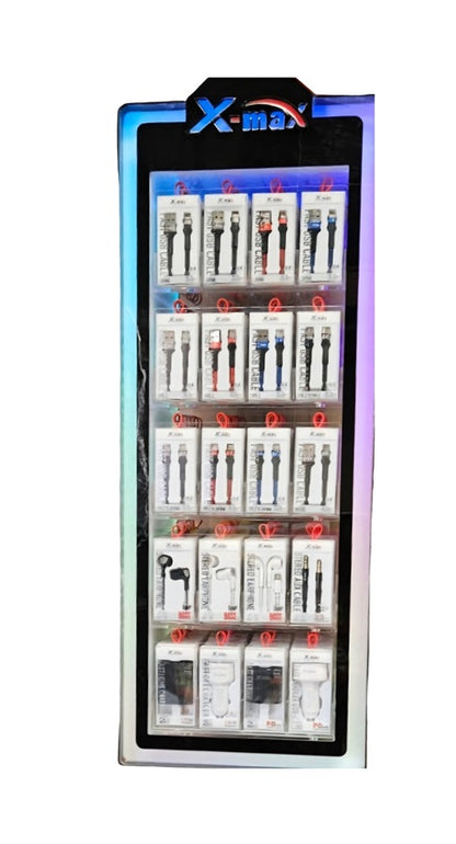 ACCESSORIES DISPLAY 135 COUNT, PD LED LIGHTS FAST CHARGERS