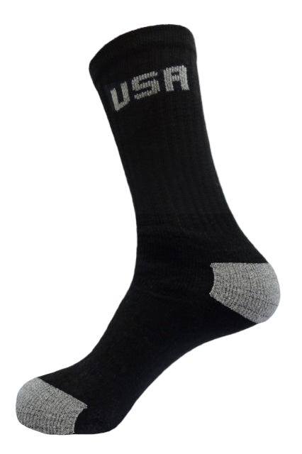 SOCKS LONG BLACK(10-13) 12PK