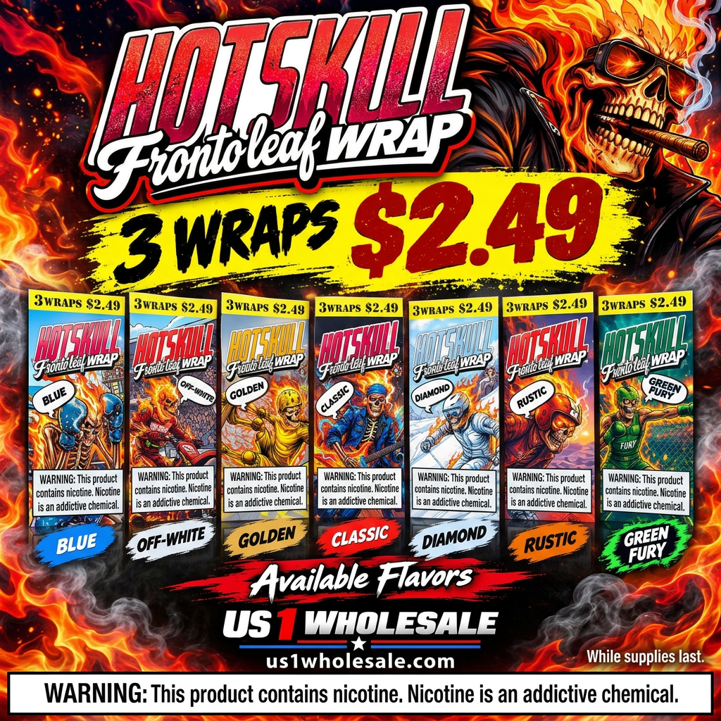HOTSKULL EXTREME WRAP SPORTS EDITION 20/3PK $2.49 PREPRICED