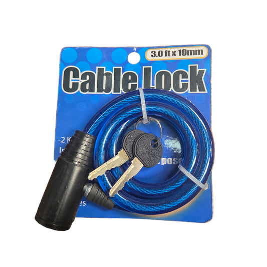CABLE LOCK BLUE 3FT 1CT
