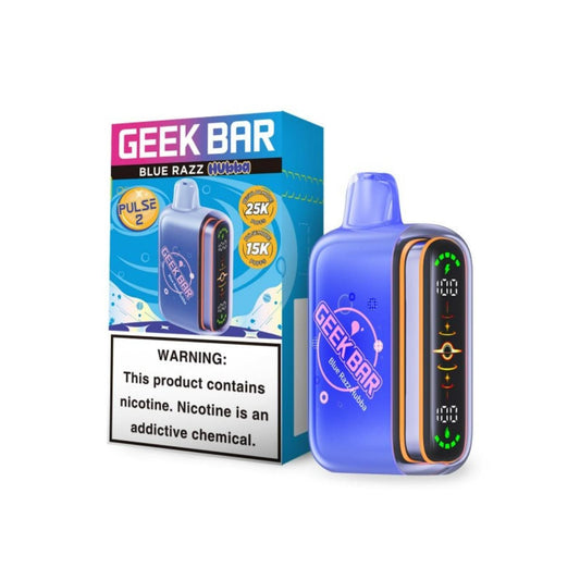 VAPE GEEK BAR PULSE 2 BLUE RAZZ HUBBA 5PK