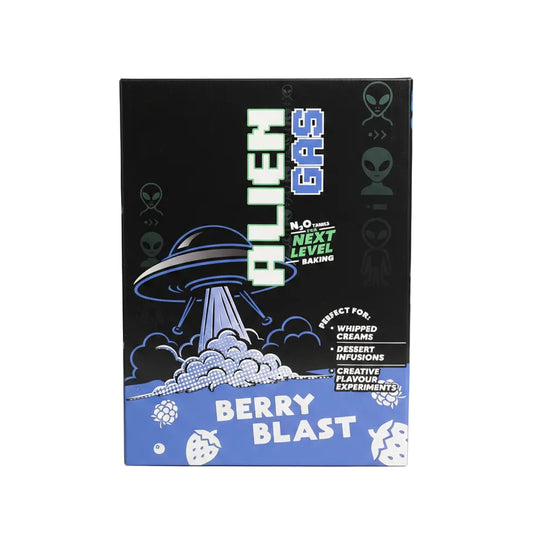 GAS - ALIEN GAS 640G BERRY BLAST FOOD PREPARATION CREAM CHARGER 6PK