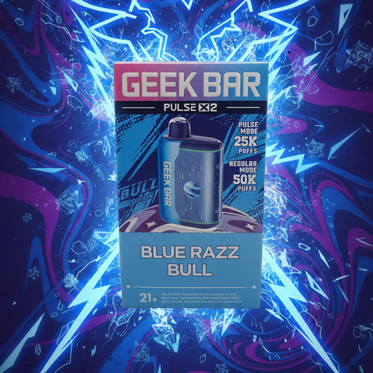 VAPE GEEK BAR PULSE X2 BLUE RAZZ BULL 5PK